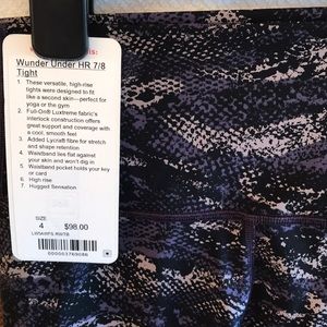 Lululemon Wunder Under high rise 7/8 tight
